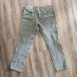 Levi's Gray Corduroy Trousers with Tan Patch